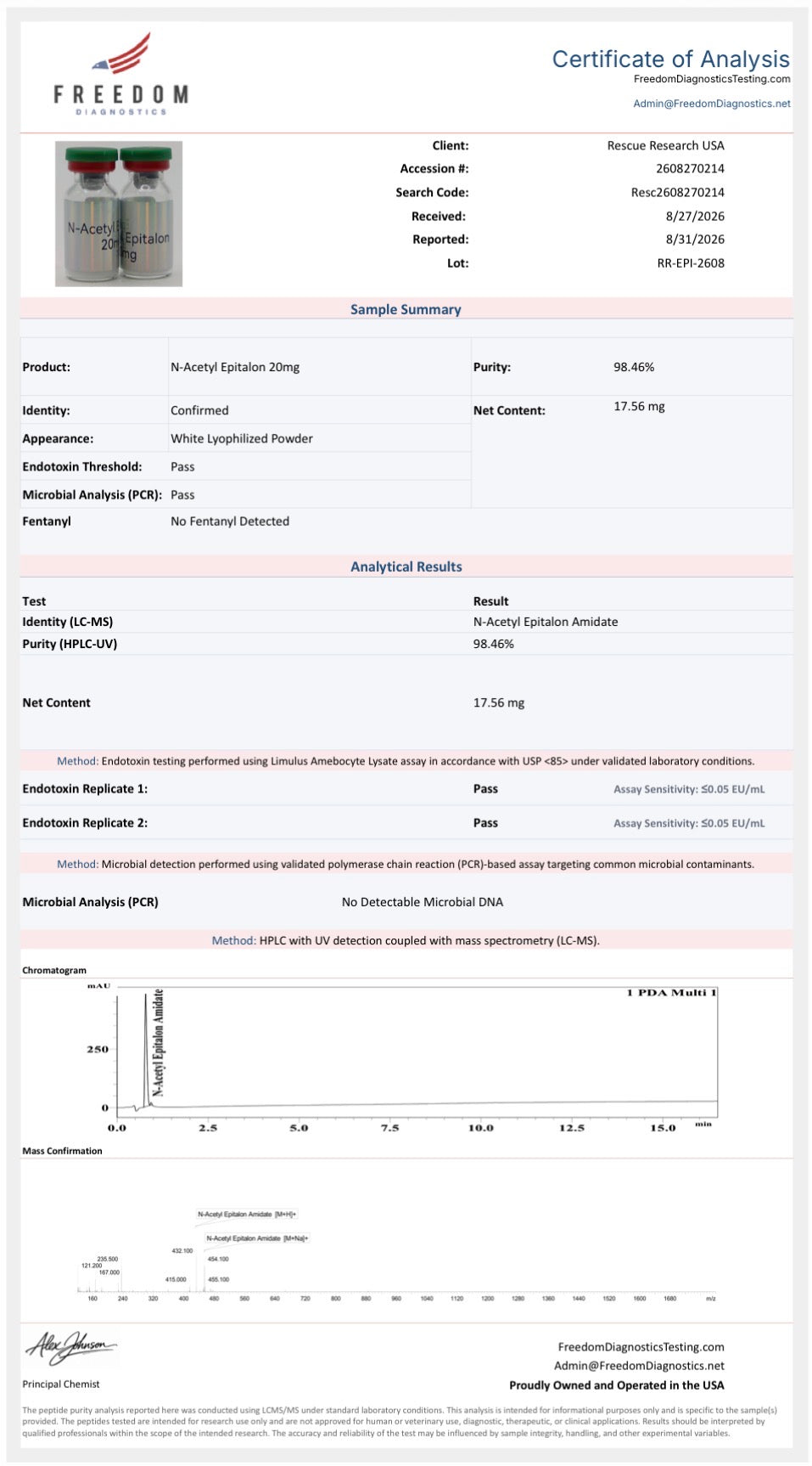N-Acetyl Epithalon 20mg (Avg 17.56) *Price Reduced*